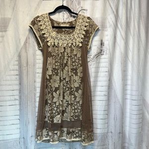Anthropologie A'reve Lace and Crochet Dress Size Small